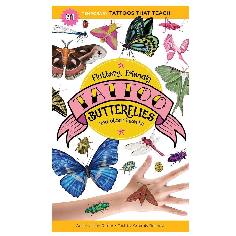Fluttery, Friendly Tattoo Butterflies and Other Insects: 81 Temporary Tattoos-HACHETTE BOOK GROUP USA-Little Giant Kidz