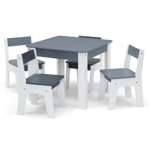 GapKids by Delta Children Table And 4 Chair Set - Gap Grey-DELTA-Little Giant Kidz