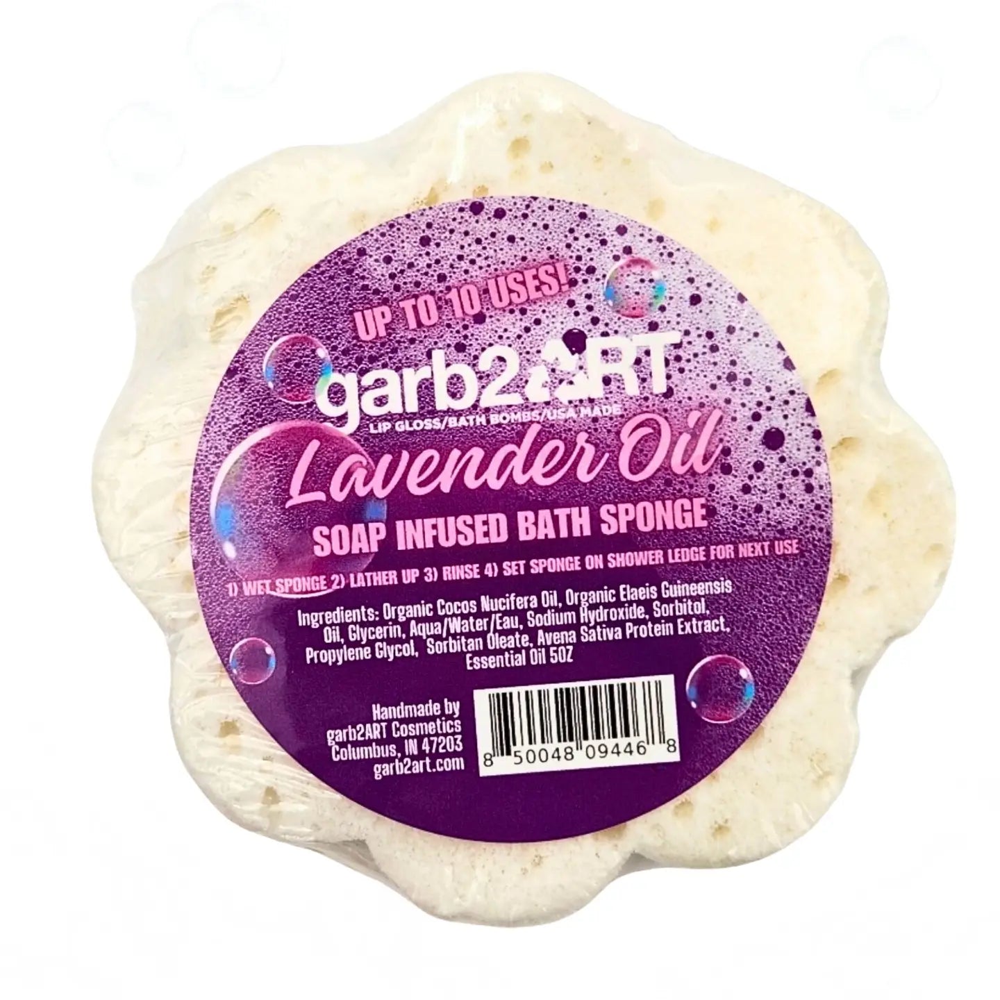 Garb2Art Soap Infused Bath Sponge - Lavender-Garb2Art-Little Giant Kidz
