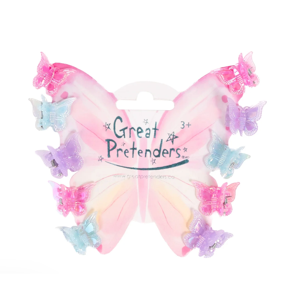 Great Pretender Fancy Flutter Mini Hairclips, 10pc-Great Pretenders-Little Giant Kidz