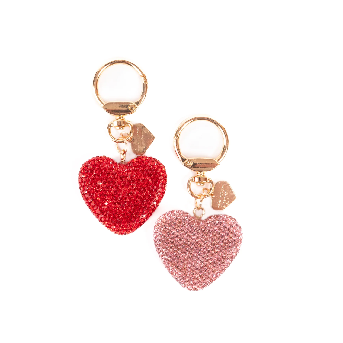 Great Pretender Sparkling Crystal Heart Bag Charm, Assorted-Great Pretenders-Little Giant Kidz