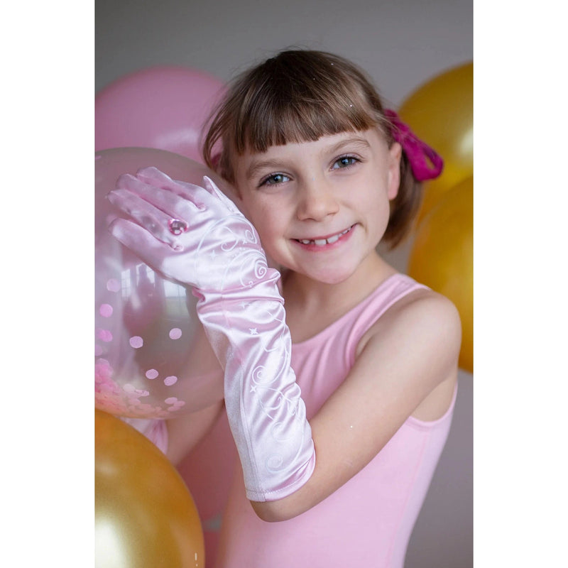 Great Pretenders Princess Pink Swirl Gloves-Great Pretenders-Little Giant Kidz