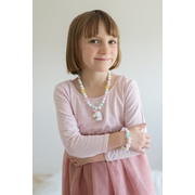 Great Pretenders White Unicorn Necklace & Bracelet Set-Great Pretenders-Little Giant Kidz