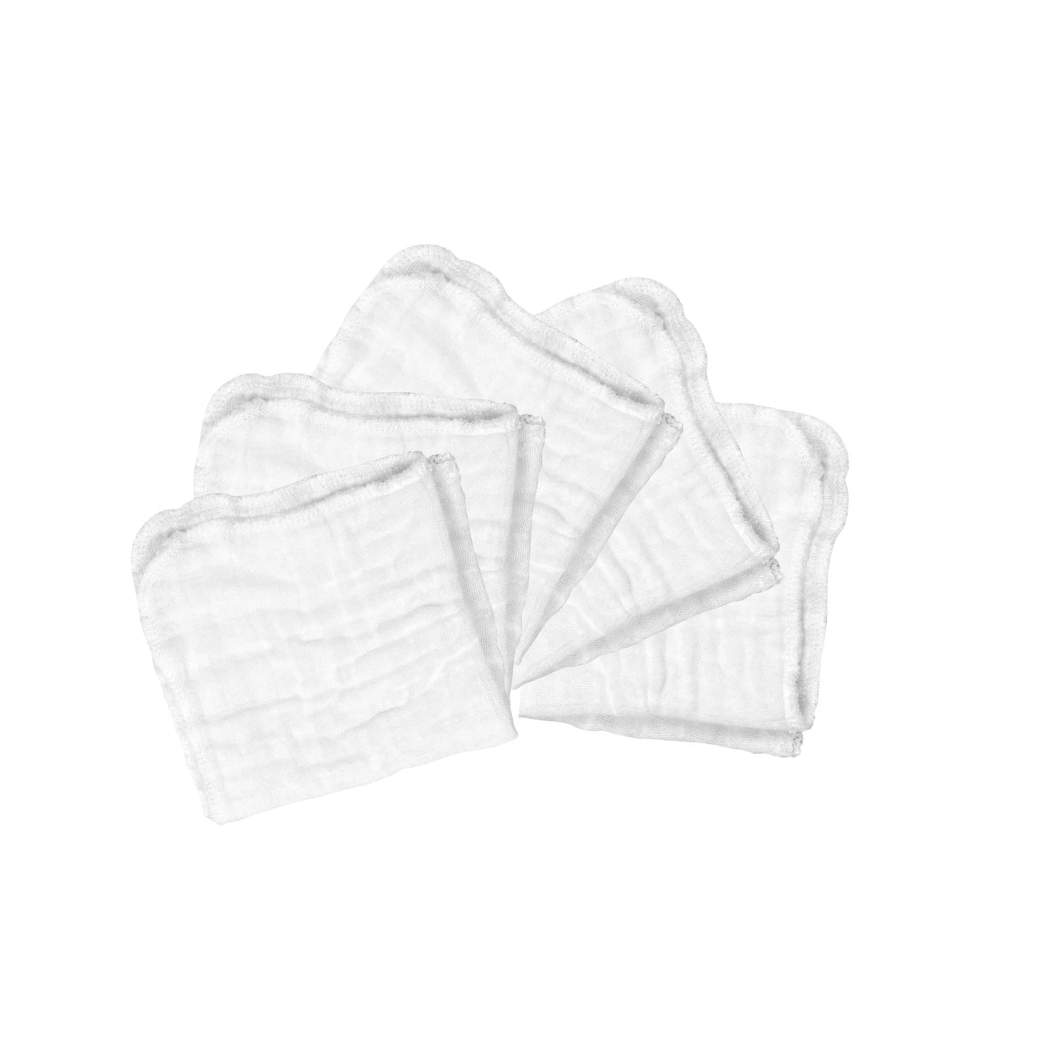 Green Sprouts Organic Cotton Muslin Cloths (5 Pack) - White Set-Green Sprouts-Little Giant Kidz