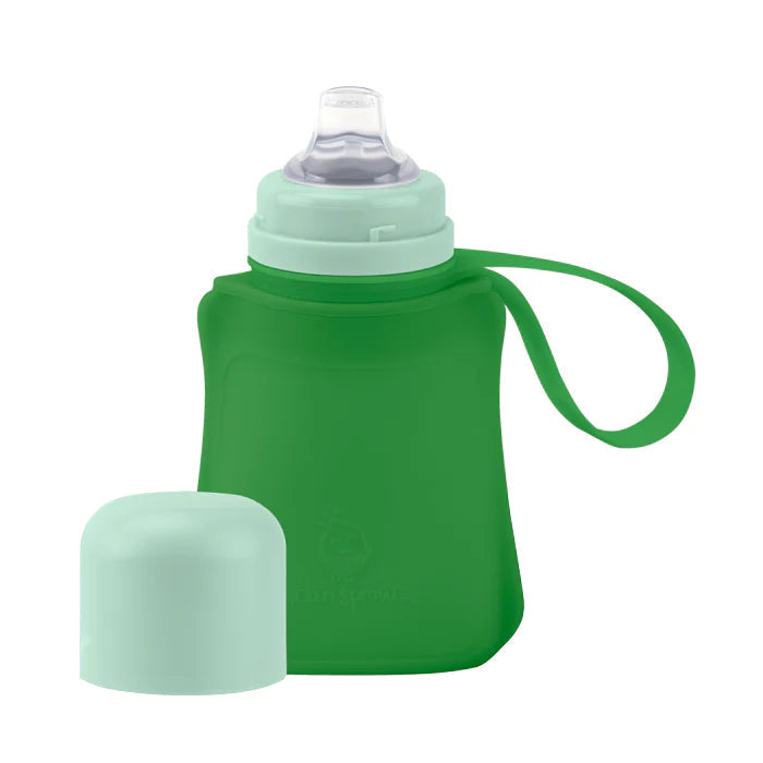 Green Sprouts Silicone and Sprout Ware® Sip & Straw Pocket (8 oz.) - Green 6M+-Green Sprouts-Little Giant Kidz