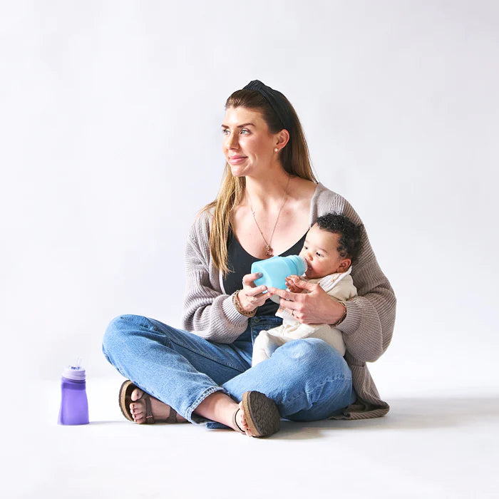 Green Sprouts Silicone and Sprout Ware® Sip & Straw Pocket (8 oz.) - Pink 6M+-Green Sprouts-Little Giant Kidz