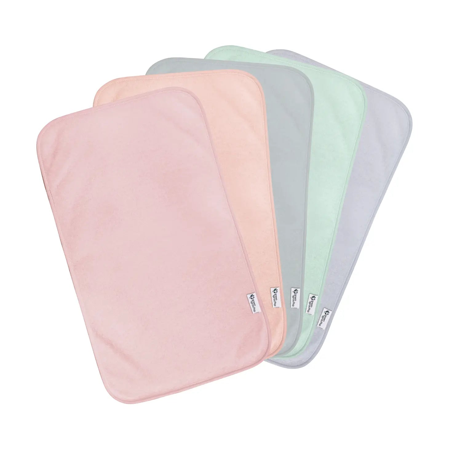 Green Sprouts StayDry Burp Pads (5Pack) Rose Set