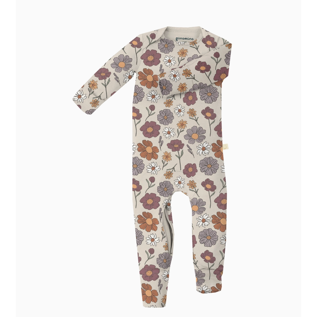 Gunamuna Convertible Footie Pajama- Bouquet-GUNAMUNA-Little Giant Kidz