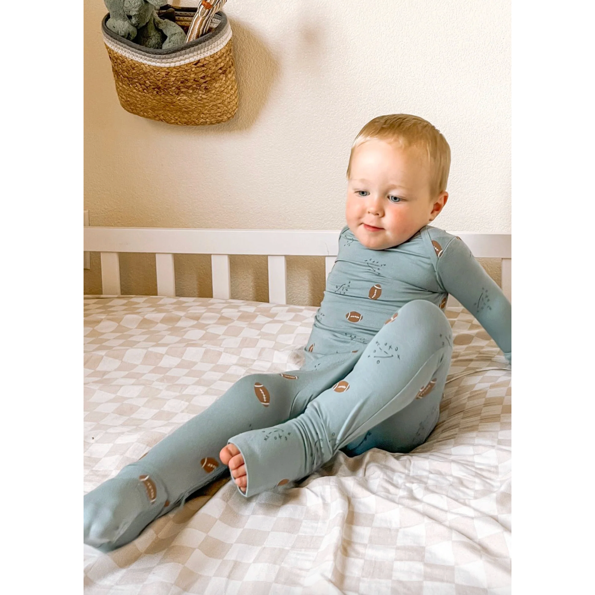 Gunamuna Convertible Footie Pajama- Football-GUNAMUNA-Little Giant Kidz