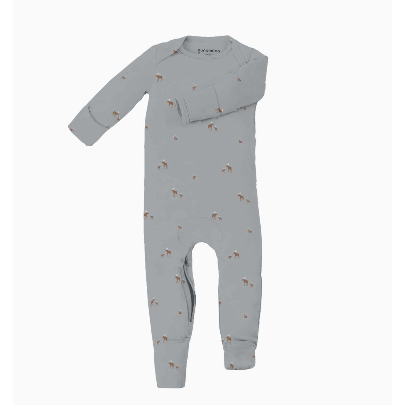 Gunamuna Convertible Footie Pajama- Moose-GUNAMUNA-Little Giant Kidz