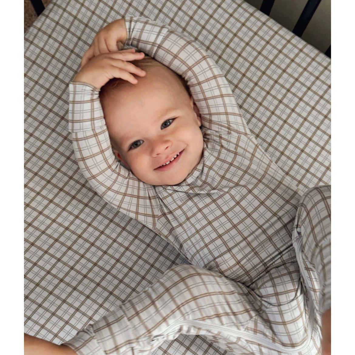 Gunamuna Crib Sheet - Plaid-GUNAMUNA-Little Giant Kidz