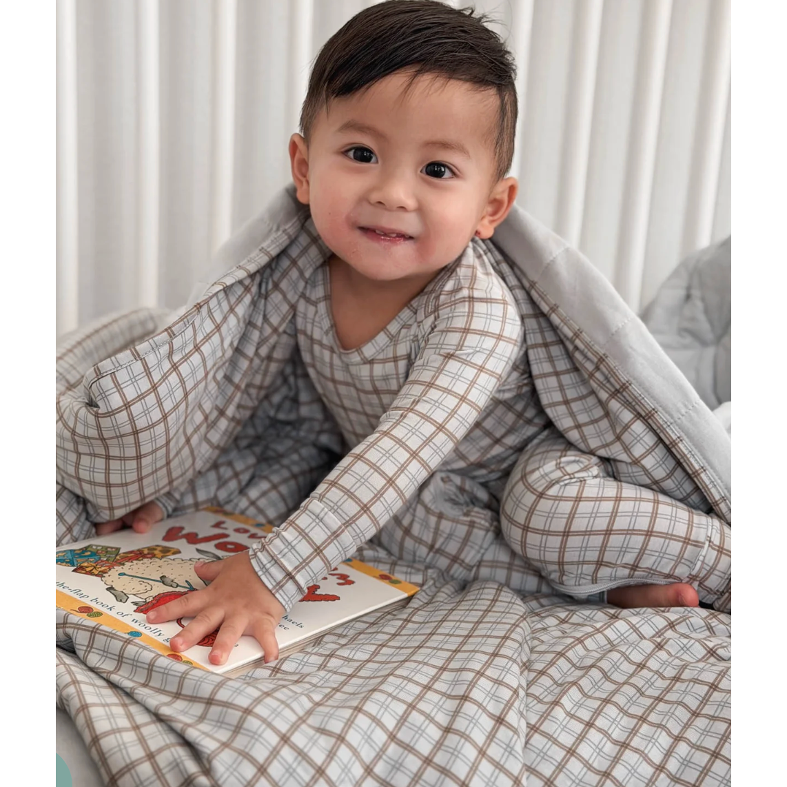 Gunamuna Mini Cloud 1.0 TOG Blanket - Plaid-GUNAMUNA-Little Giant Kidz