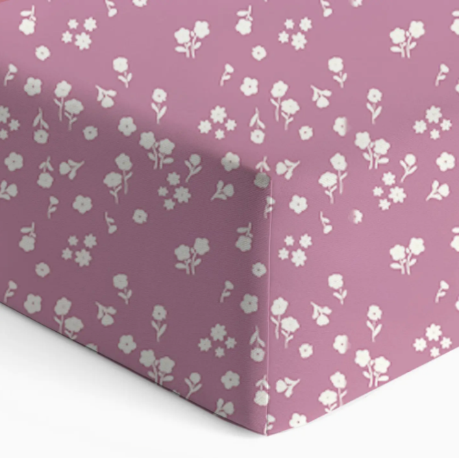 Gunamuna Mini Floral Crib Sheet-GUNAMUNA-Little Giant Kidz