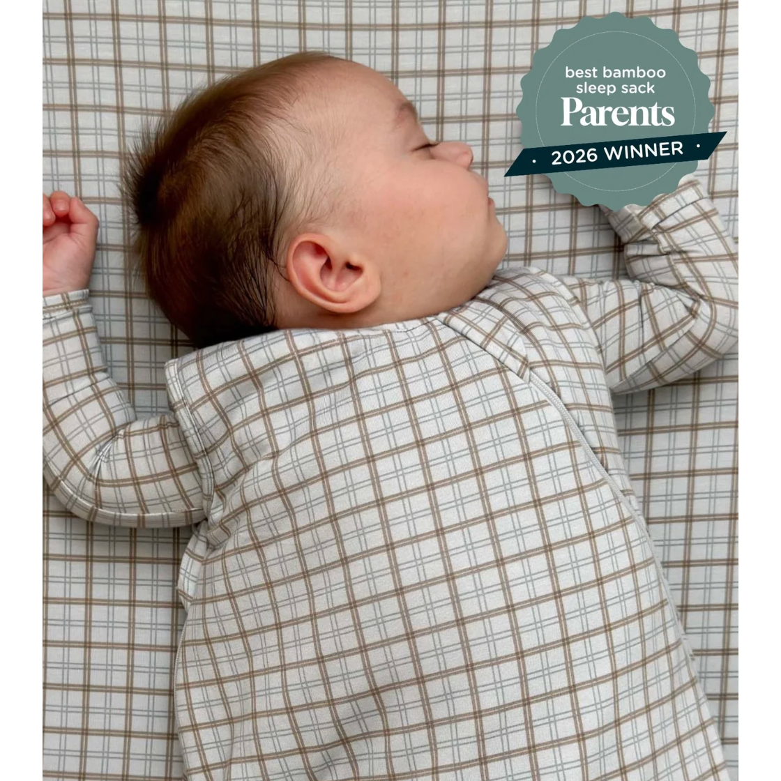Gunamuna Swaddle Sleep Sack 1.0 Tog - Plaid-GUNAMUNA-Little Giant Kidz