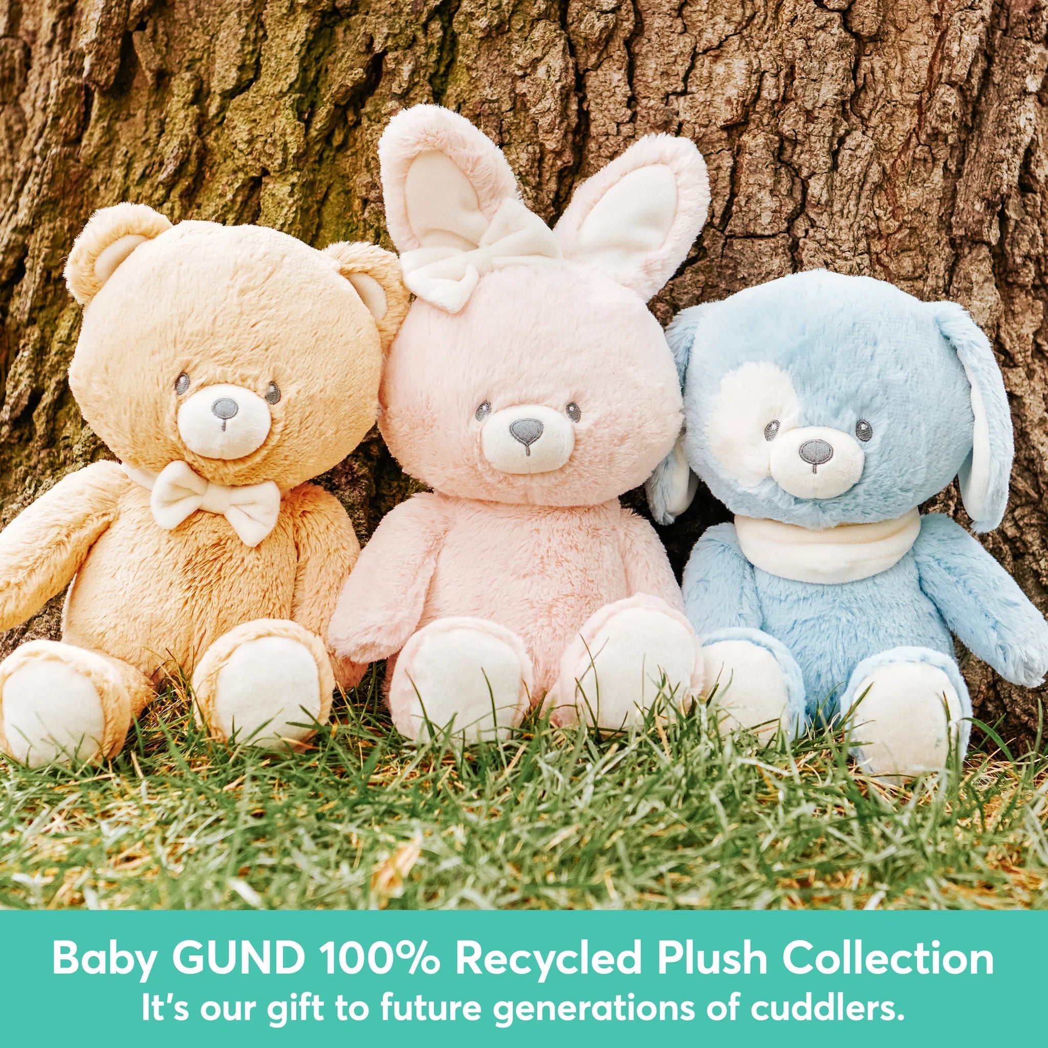 Gund 100% Recycled Bunny Pink - 13