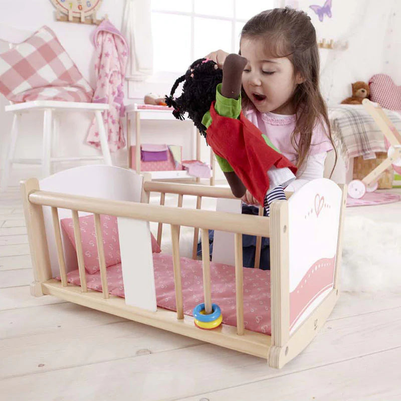 Hape Babydoll Rock-a-bye Babydoll Cradle-HAPE-Little Giant Kidz