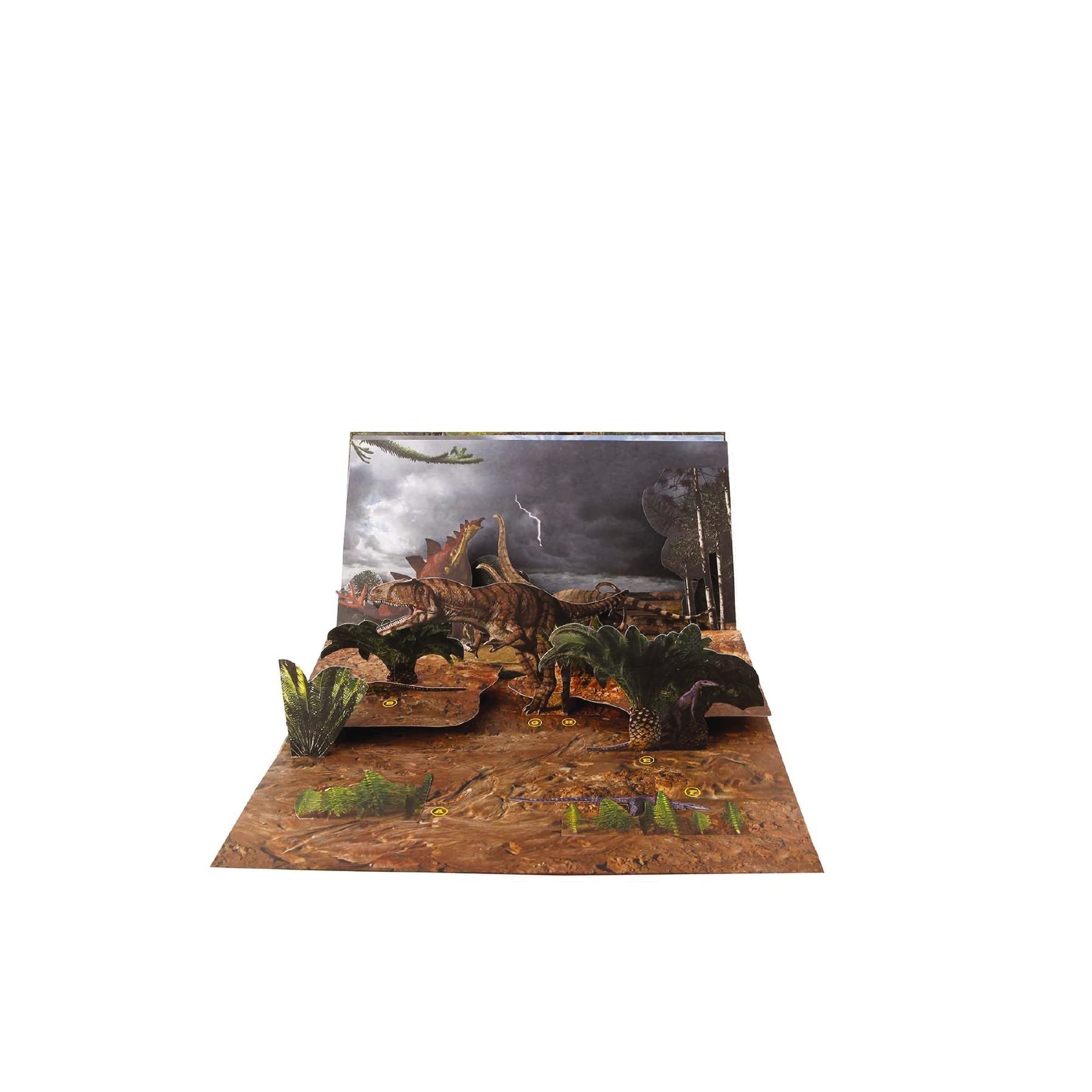 Harper Collins: Dino World: A 3-D Prehistoric Dinosaur Pop-Up (Hardcover Book)-HARPER COLLINS PUBLISHERS-Little Giant Kidz