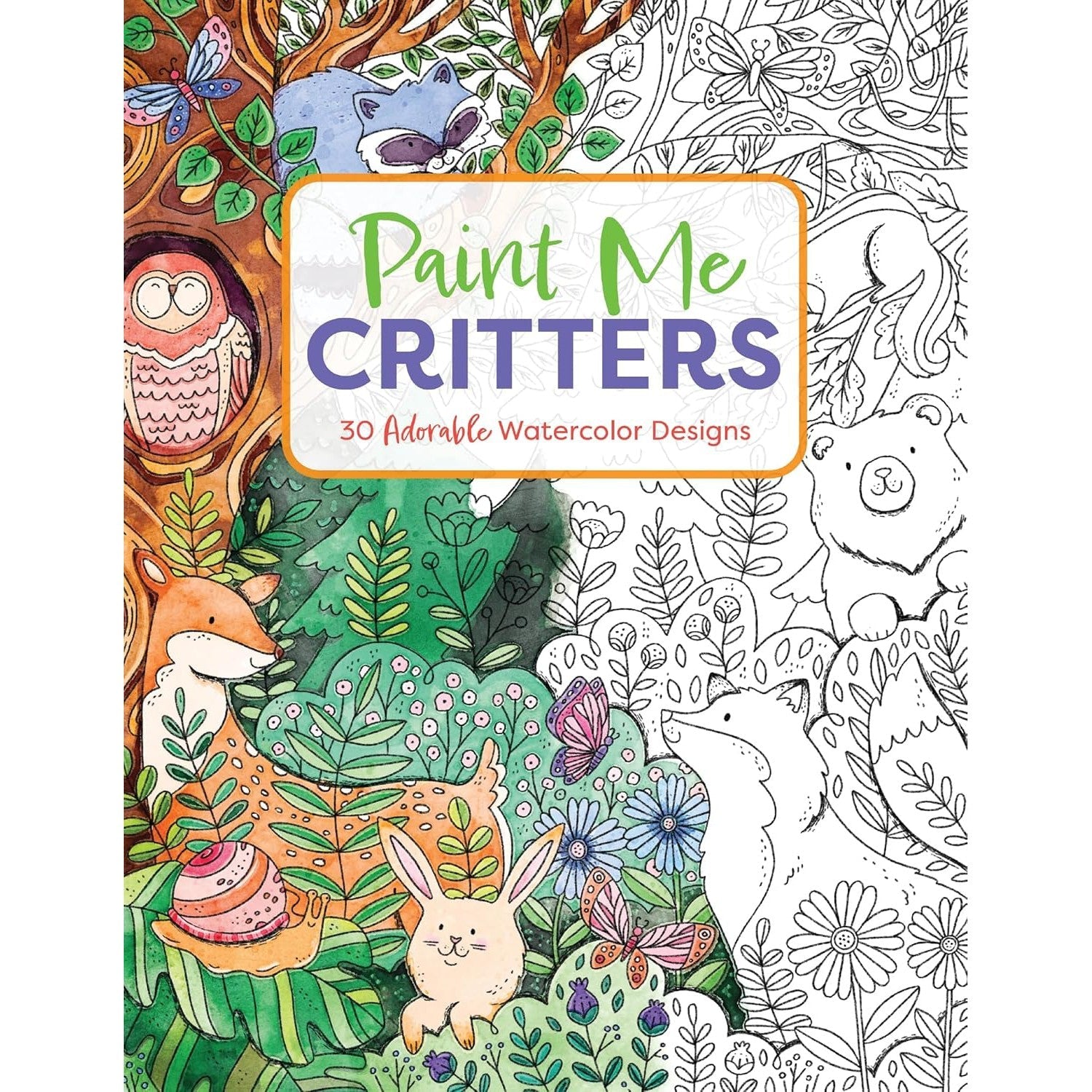 Harper Collins: Paint Me Critters 30 Adorable Watercolor Designs-HARPER COLLINS PUBLISHERS-Little Giant Kidz