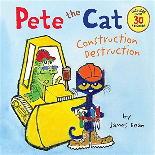 Harper Collins: Pete the Cat: Construction Destruction: Includes Over 30 Stickers! (Paperback Book)-HARPER COLLINS PUBLISHERS-Little Giant Kidz