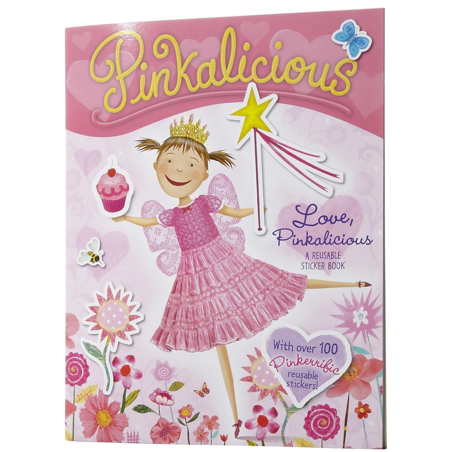 Harper Collins: Pinkalicious: Love, Pinkalicious Reusable Sticker Book (Paperback Book)-HARPER COLLINS PUBLISHERS-Little Giant Kidz