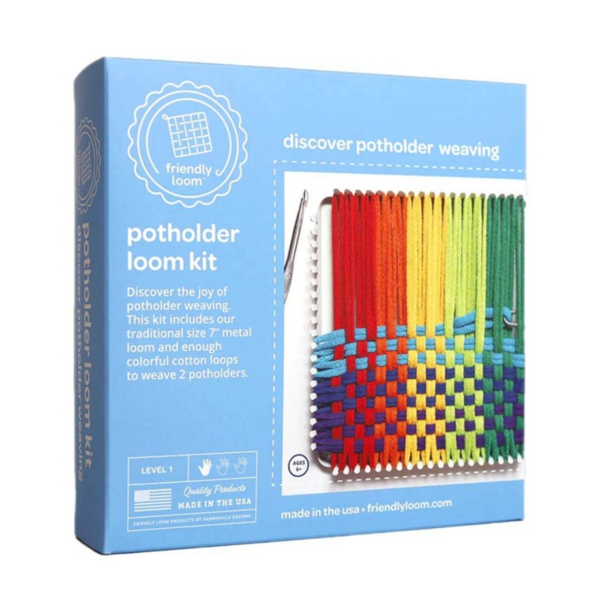 Harrisville Designs Friendly Loom 7" Potholder Loom (Traditional Size)-Harrisville Designs-Little Giant Kidz