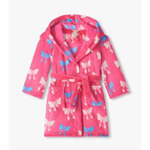 Hatley Big Big Bows Fuzzy Fleece Robe-HATLEY-Little Giant Kidz