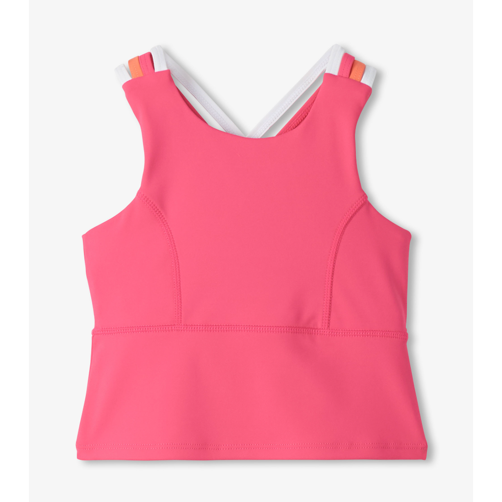 Hatley Girls Fandango Pink Active Strappy Tank-HATLEY-Little Giant Kidz