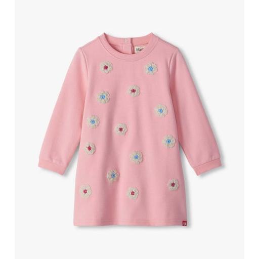 Hatley Orchid Pink Flower Teddy Bear Dress-HATLEY-Little Giant Kidz