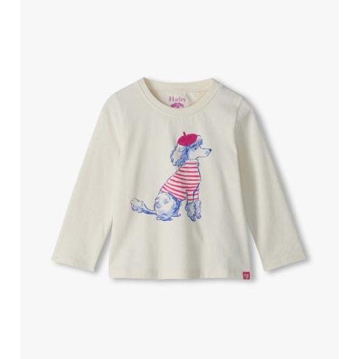 Hatley Posh Poodle Gathered Back Tee-HATLEY-Little Giant Kidz