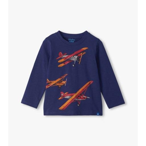 Hatley Vintage Planes Crew Neck Tee-HATLEY-Little Giant Kidz