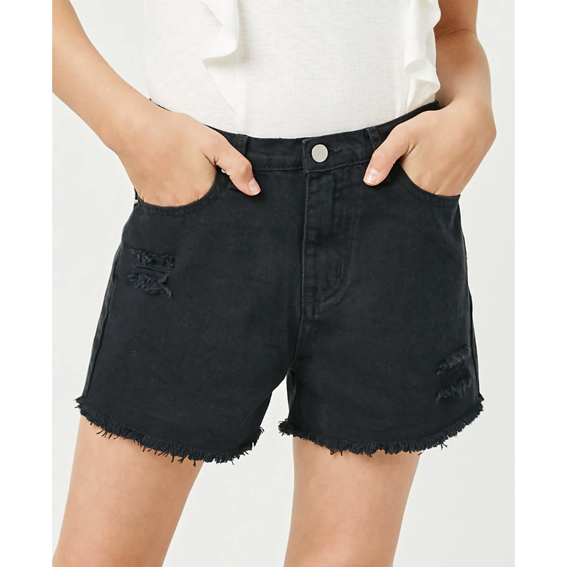 Hayden Girls Black Shorts-HAYDEN GIRLS-Little Giant Kidz