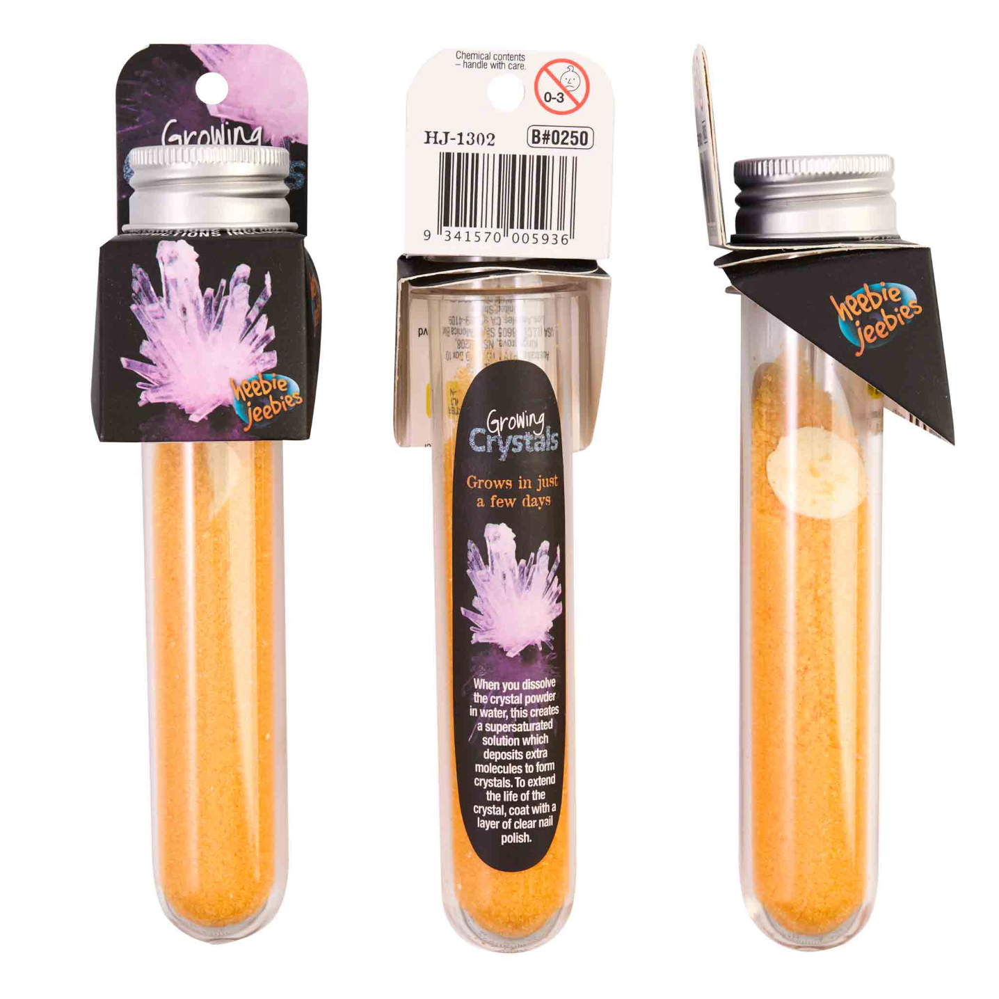 Heebie Jeebies Growing Crystals Test Tube -Heebie Jeebies-Little Giant Kidz