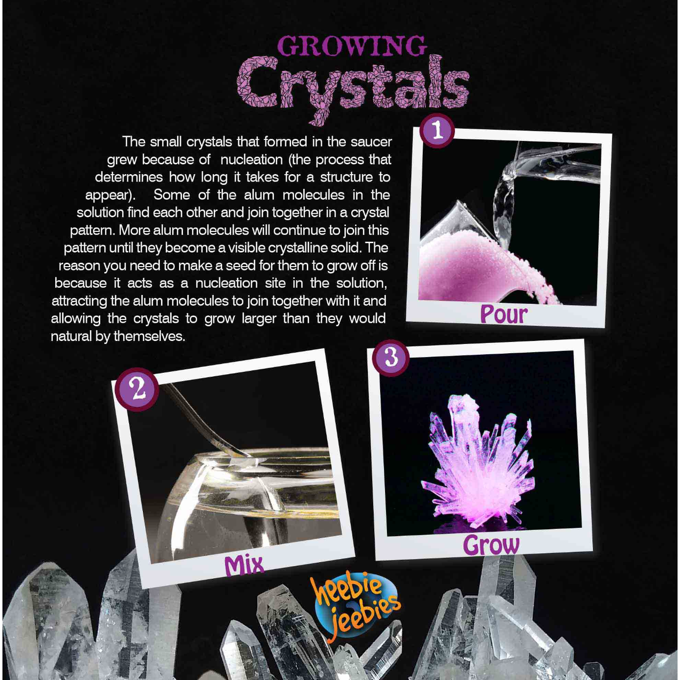 Heebie Jeebies Growing Crystals Test Tube -Heebie Jeebies-Little Giant Kidz