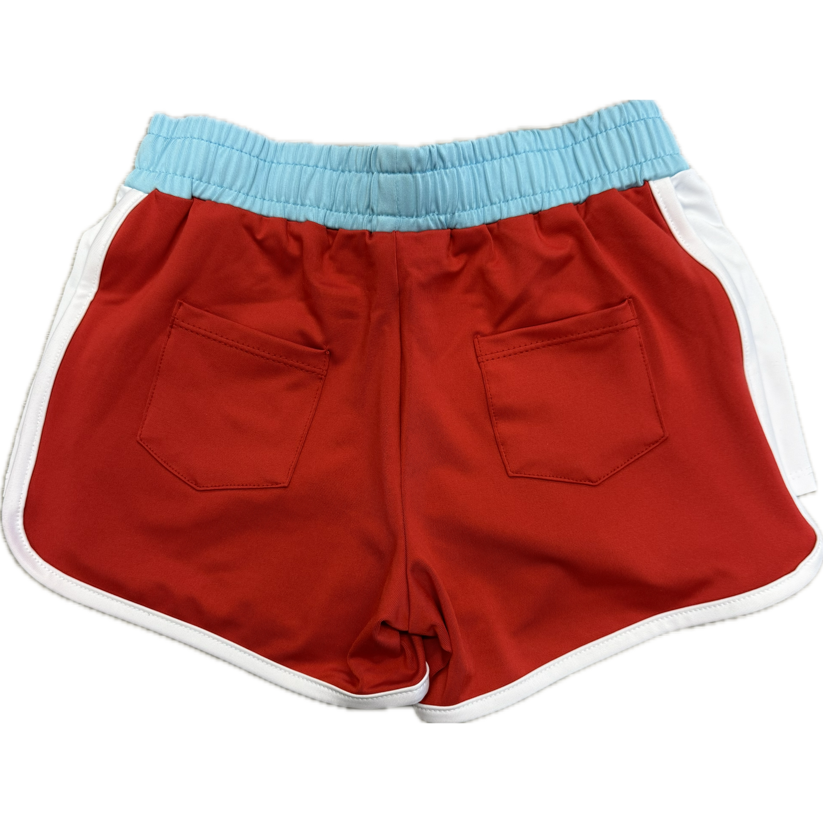 Honesty Clothing Block Shorts- Red-HONESTY-Little Giant Kidz