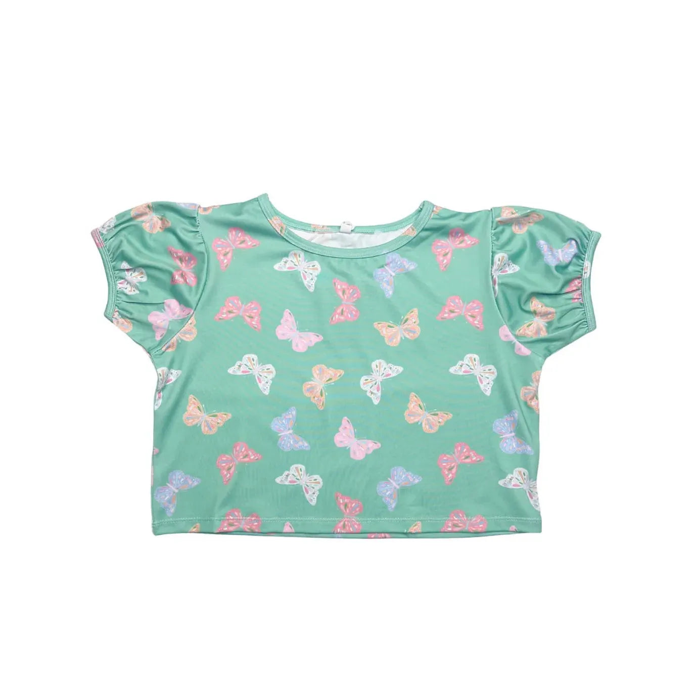 Honesty Clothing Butterfly Puff Sleeve Top-HONESTY-Little Giant Kidz