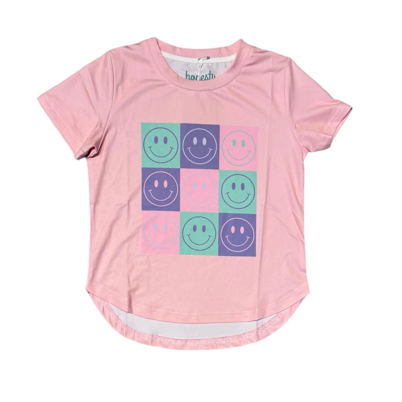 Honesty Clothing Smiley Faces Tee - Lilac Pink-HONESTY-Little Giant Kidz