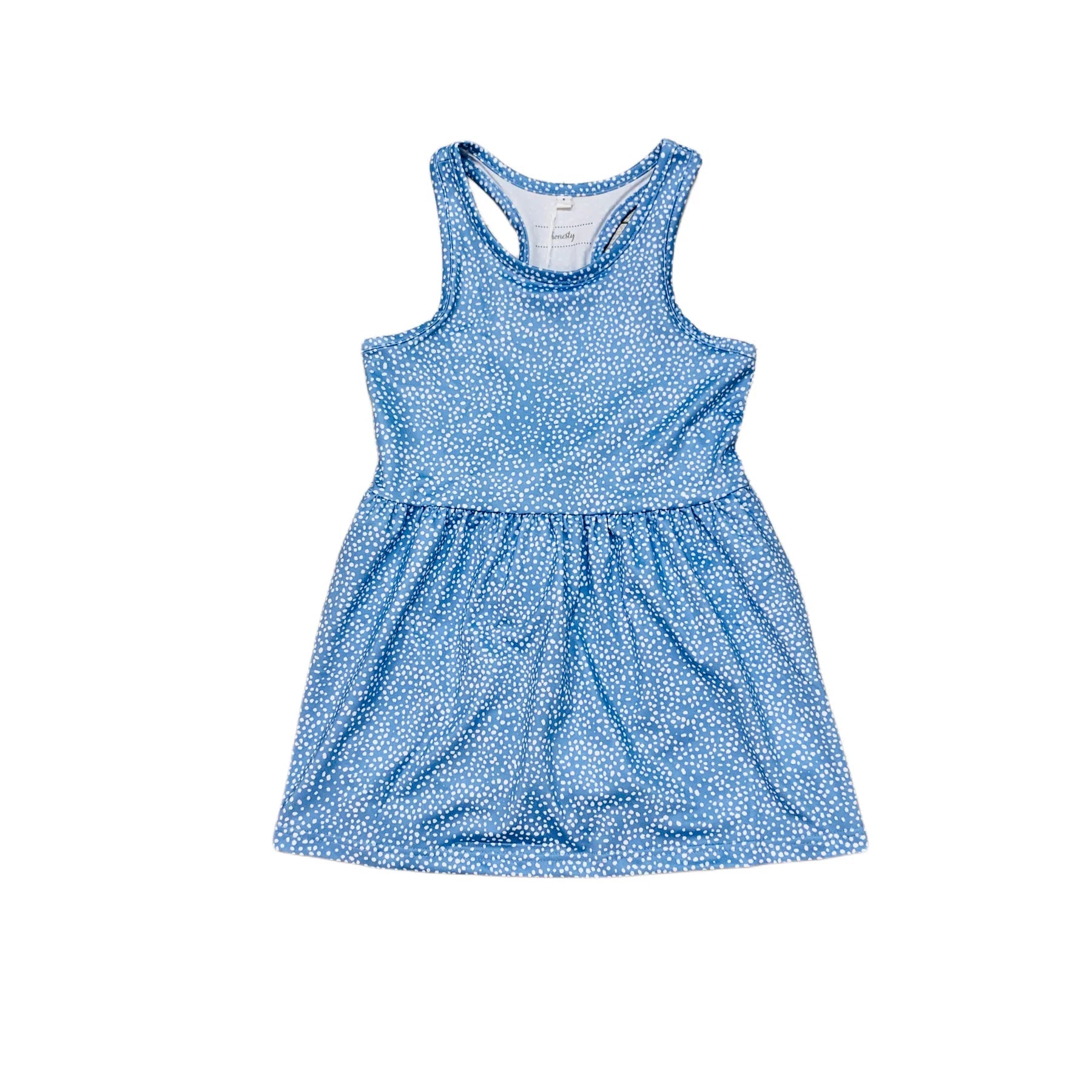 Honesty Clothing Tennis Dress - Powder Blue/White Dots-HONESTY-Little Giant Kidz
