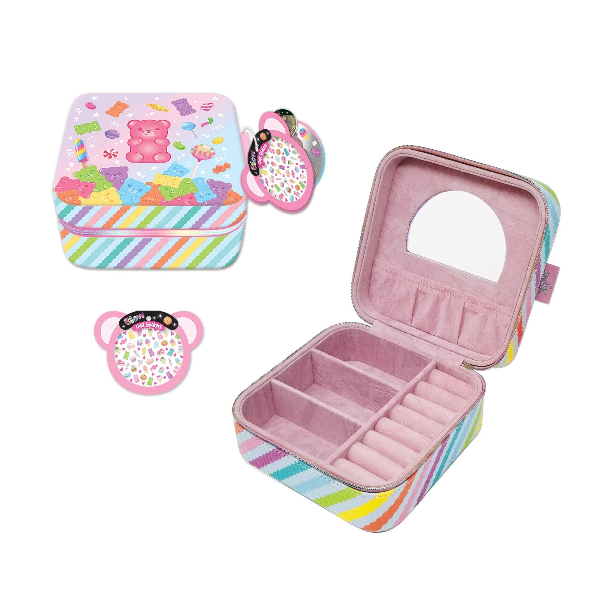 Hot Focus Jewelry Box with Mirror - Sugar Crush-HOT FOCUS-Little Giant Kidz