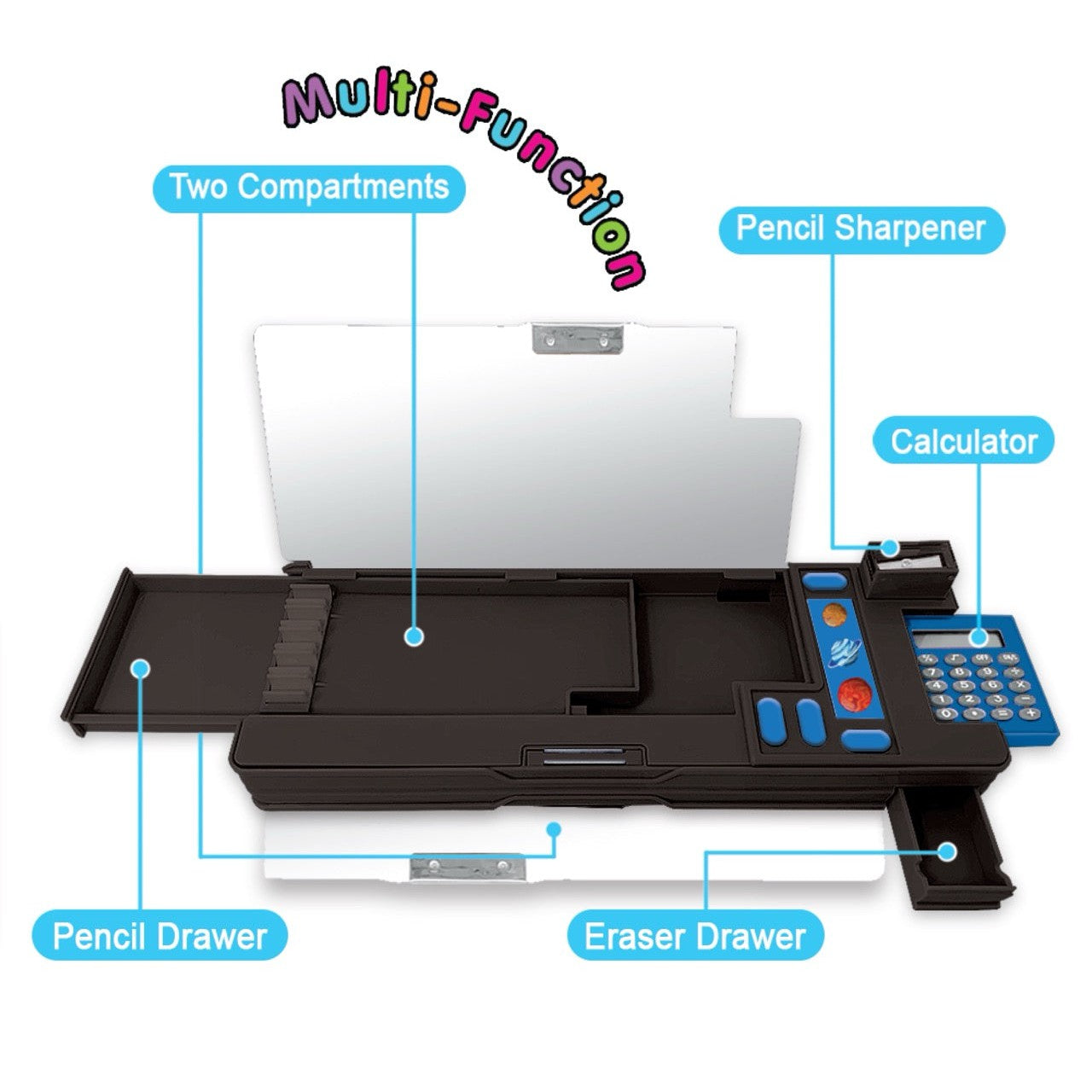 Hot Focus Multi-Function Pencil Case - Dinosaur