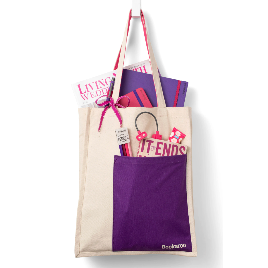 IF USA Bookaroo Tote Bag- Purple & Pink-IF USA-Little Giant Kidz