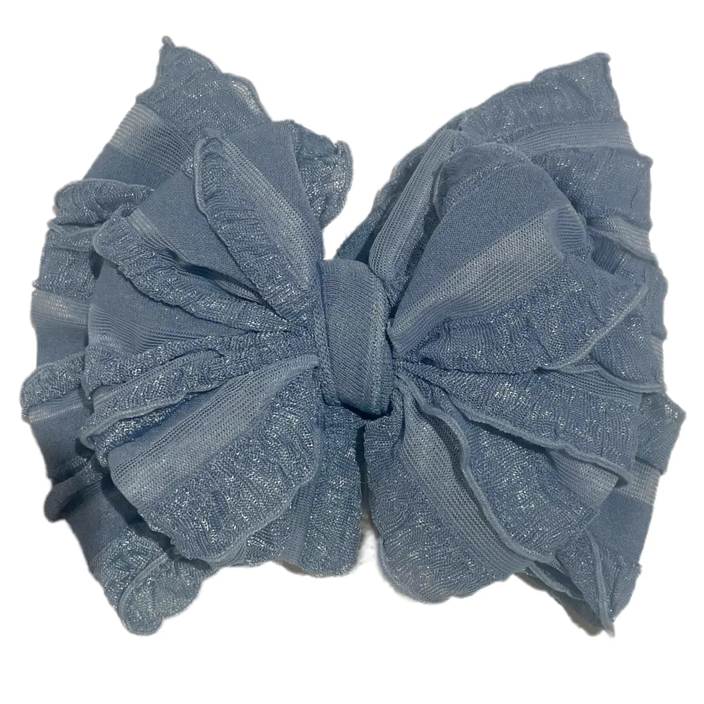In Awe Couture Denim Ruffle Headband-IN AWE COUTURE-Little Giant Kidz