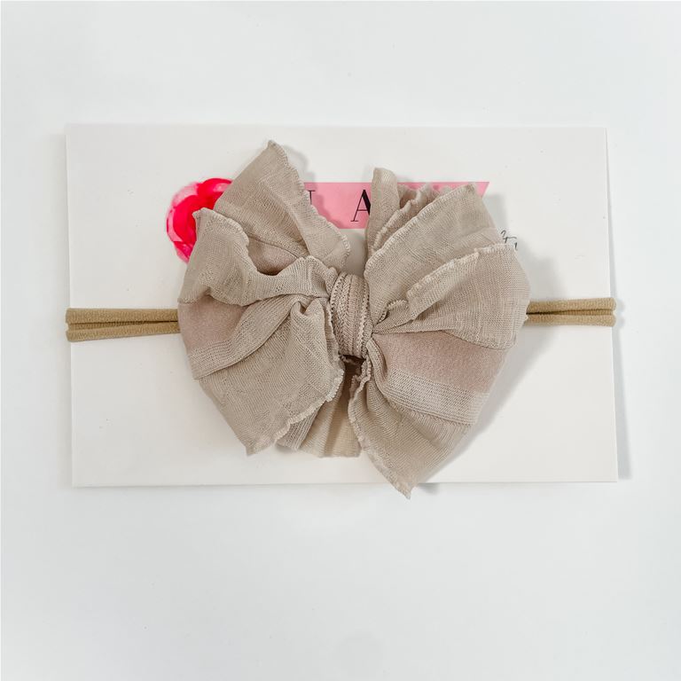 In Awe Couture Mini Headband - Champagne-IN AWE COUTURE-Little Giant Kidz