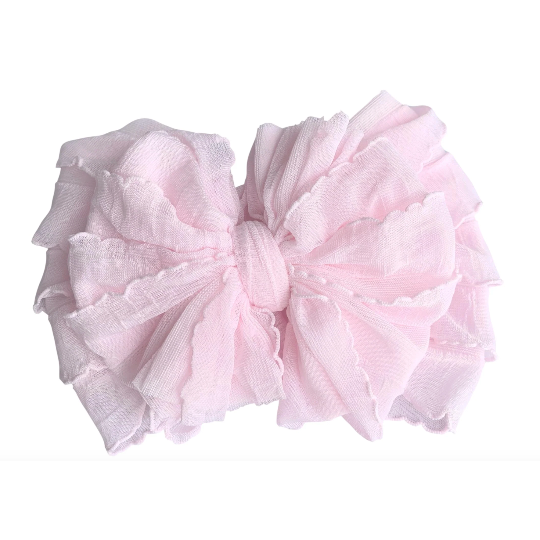 In Awe Couture Perfect Pink Ruffled Headband-IN AWE COUTURE-Little Giant Kidz