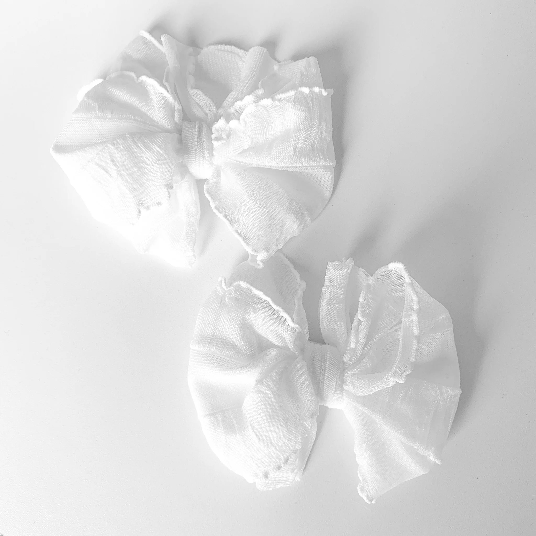 In Awe Couture Ruffle Clip Set - White-IN AWE COUTURE-Little Giant Kidz