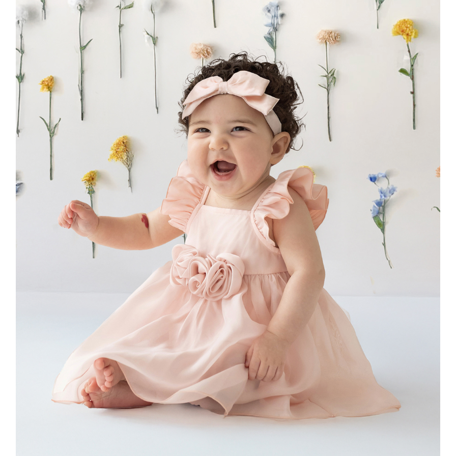 Isobella & Chloe Sweet Peony Dress-Pink-MABEL+HONEY-Little Giant Kidz