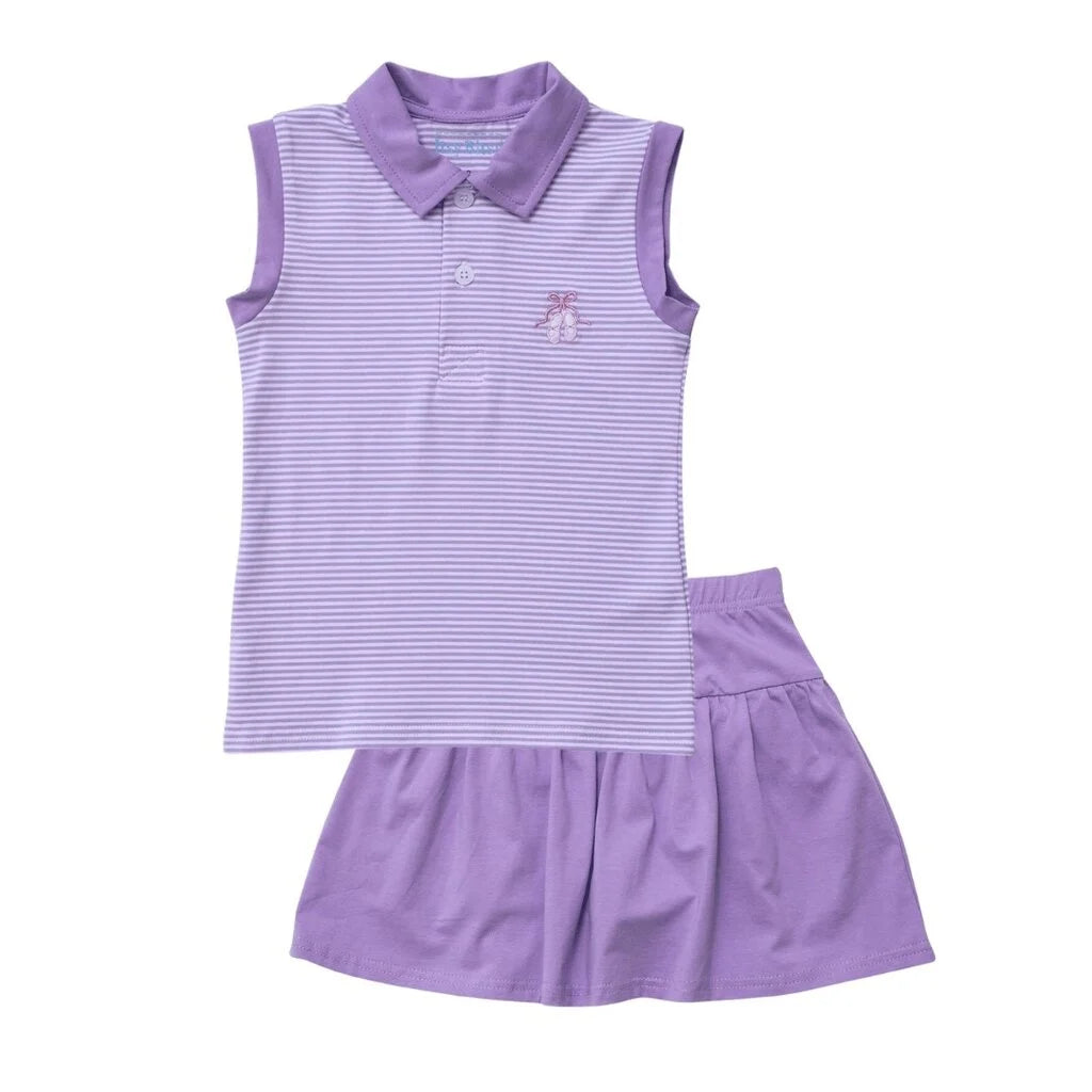 Itsy Bitsy Purple Stripe Ballet Slippers Collar Tank-Itsy Bitsy-Little Giant Kidz