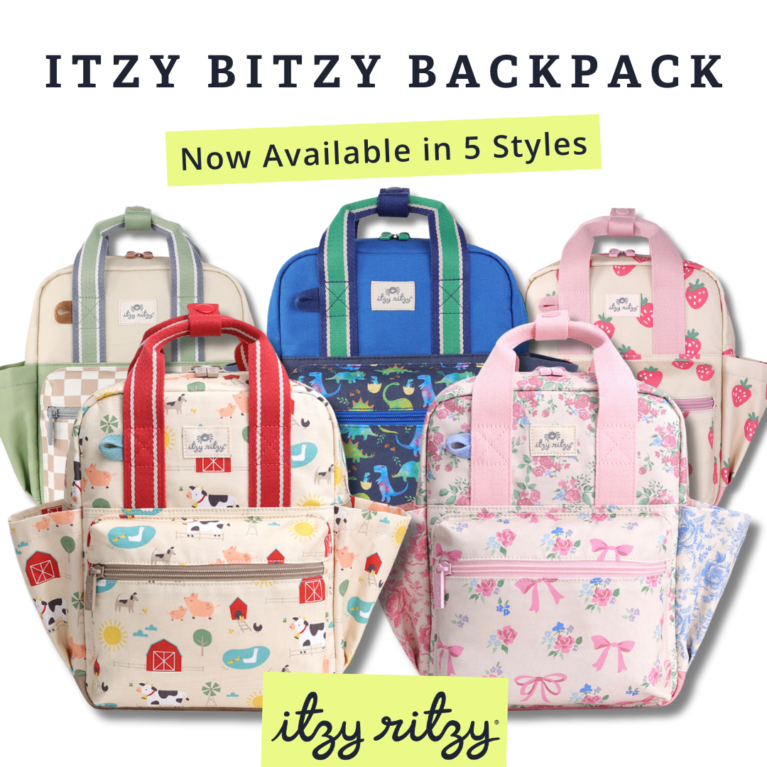 Itzy Ritzy - Itzy Bitzy Backpack: Strawberries & Cream-Itzy Ritzy-Little Giant Kidz