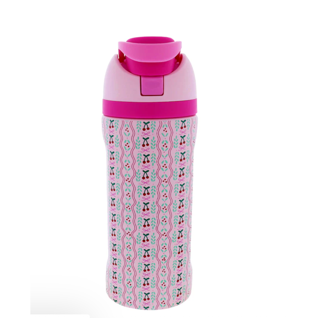 Jane Marie Kids Cherry on Top 16 Oz. Water Bottle With Straw Cap-JANE MARIE-Little Giant Kidz