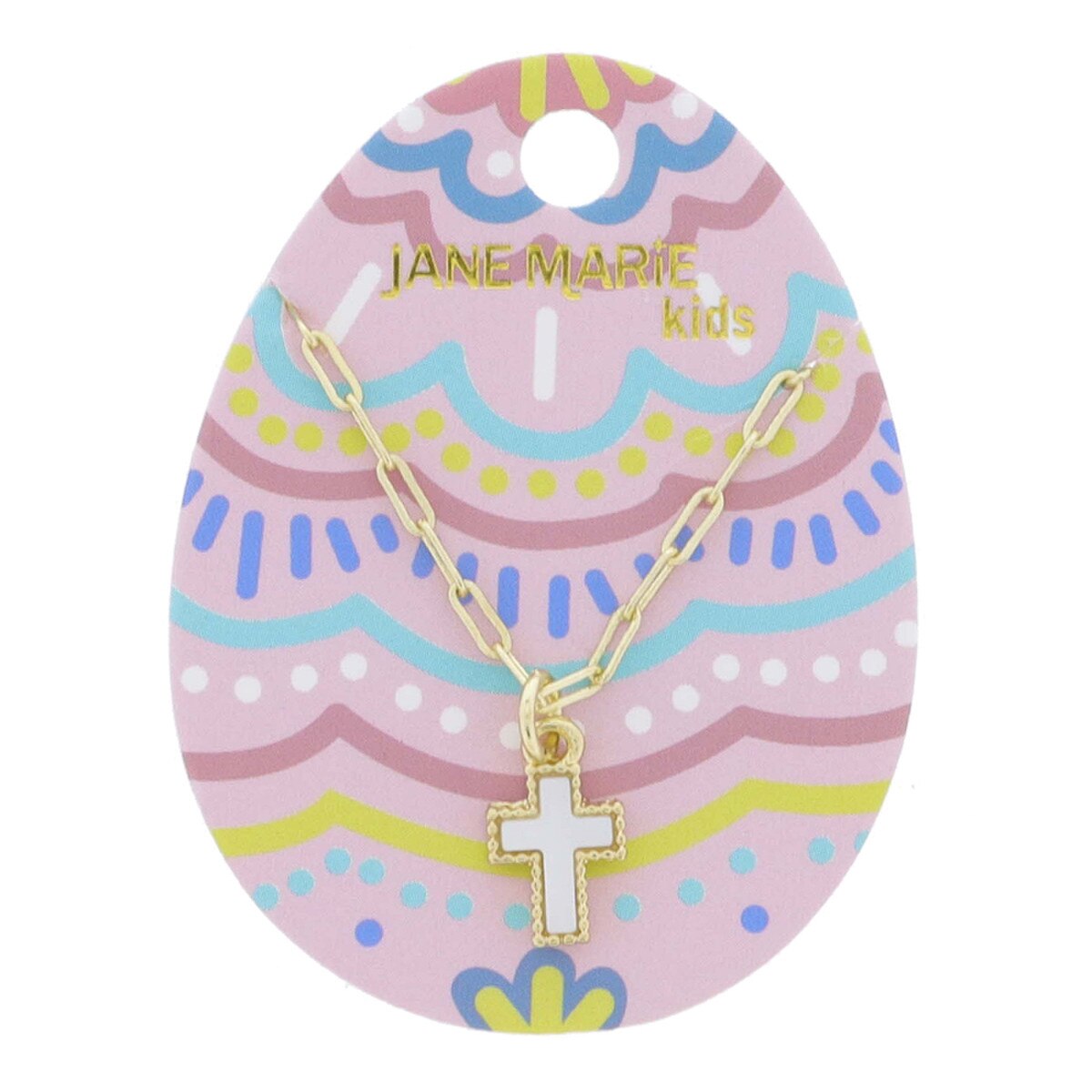 Jane Marie Kids Mini Shell Inlay Cross Jewelry-JANE MARIE-Little Giant Kidz