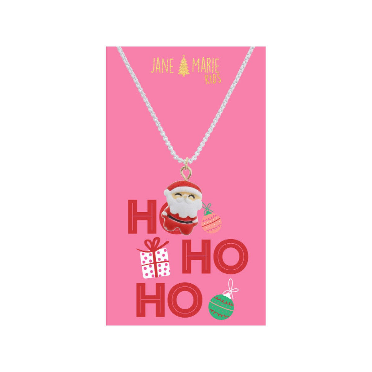 Jane Marie Kids Polymer Traditional Red Santa Necklace-JANE MARIE-Little Giant Kidz